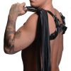 Leather Flogger with Stainless Steel Handle