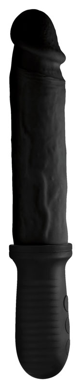 8X Auto Pounder Vibrating and Thrusting Dildo with Handle - Black - Image 3