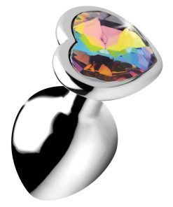 Rainbow Prism Heart Anal Plug - Medium