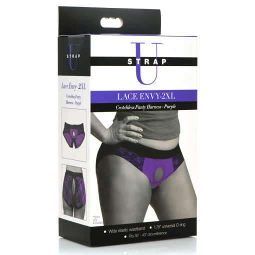Lace Envy Crotchless Panty Harness - 2XL - Image 6