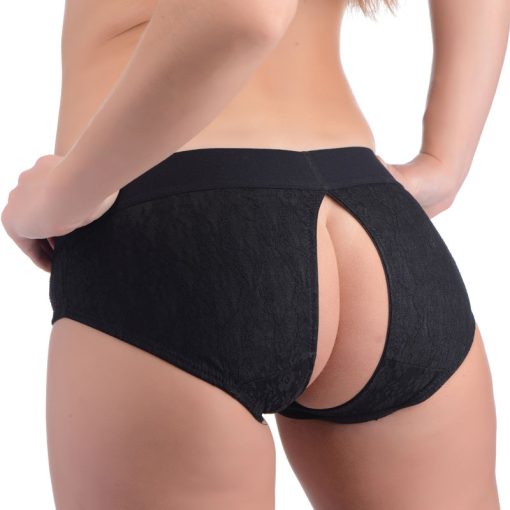 Lace Envy Black Crotchless Panty Harness - S-M - Image 3