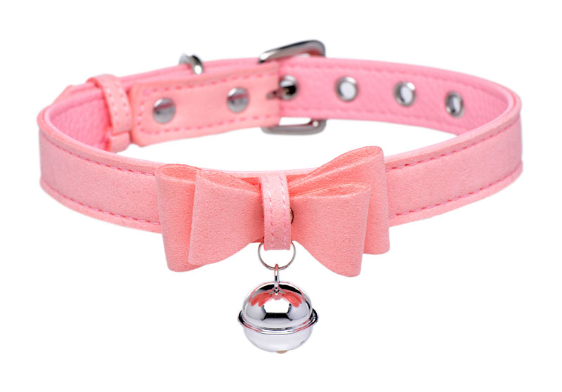 Sugar Kitty Cat Bell Collar - Pink/Silver - Image 2