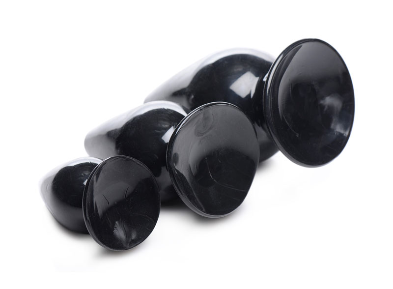 Triple Cones 3 Piece Anal Plug Set - Black - Image 4