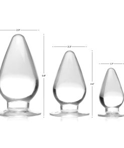 Triple Cones 3 Piece Anal Plug Set - Clear