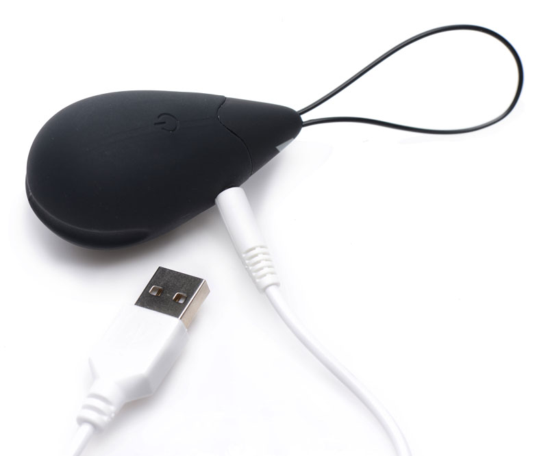 10X Silicone Vibrating Egg - Black - Image 4