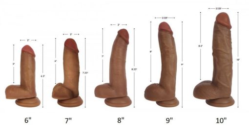 Jock Dark Bareskin Dildo with Balls - 9 Inch - Image 3