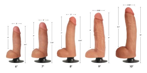 Jock Light Bareskin Vibrating Dildo with Balls - 9 Inch - Image 3
