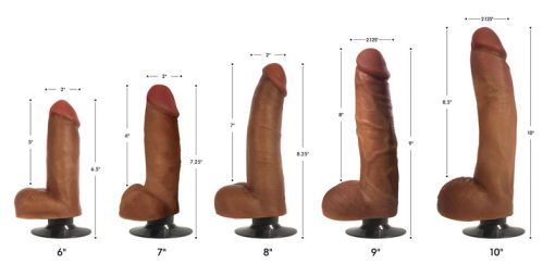Jock Dark Bareskin Vibrating Dildo with Balls - 10 Inch - Image 3