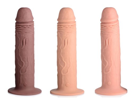 7X Remote Control Vibrating and Thumping Dildo - Medium - Image 6