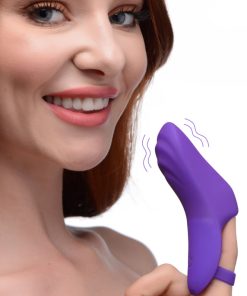7X Finger Bang Her Pro Silicone Vibrator - Purple