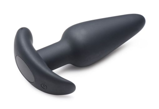 Remote Control 21X Vibrating Silicone Butt Plug - Black - Image 5