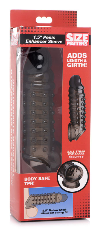 1.5 Inch Penis Enhancer Sleeve - Smoke - Image 7