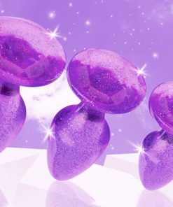Glitter Gem Anal Plug Set - Purple