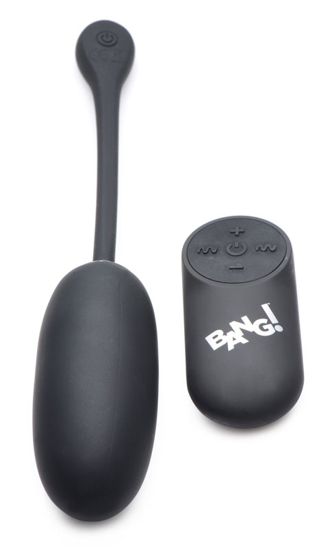 Remote Control 28X Silicone Plush Egg - Black - Image 3
