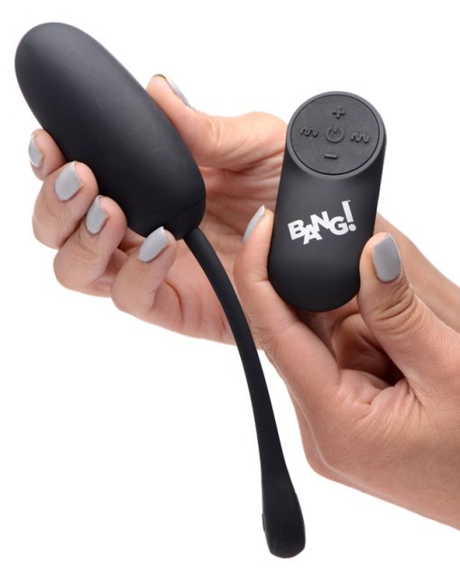 Remote Control 28X Silicone Plush Egg - Black - Image 2