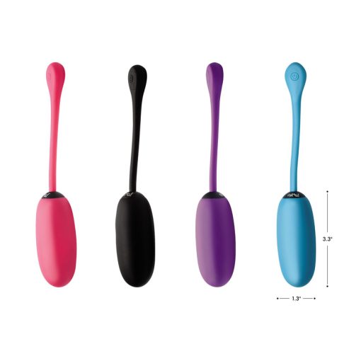 Remote Control 28X Silicone Plush Egg - Black - Image 5