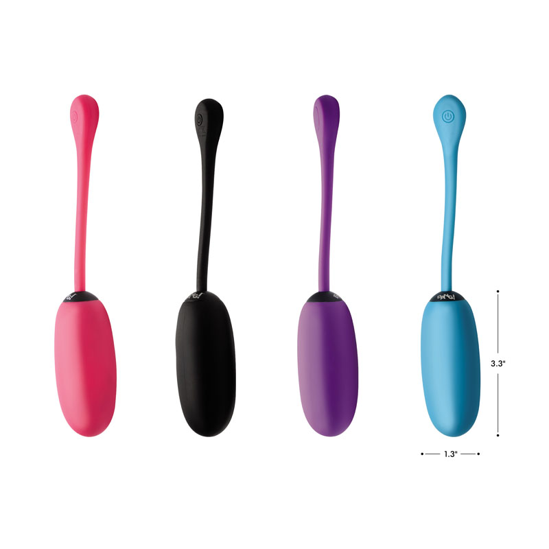 Remote Control 28X Silicone Plush Egg - Black - Image 5