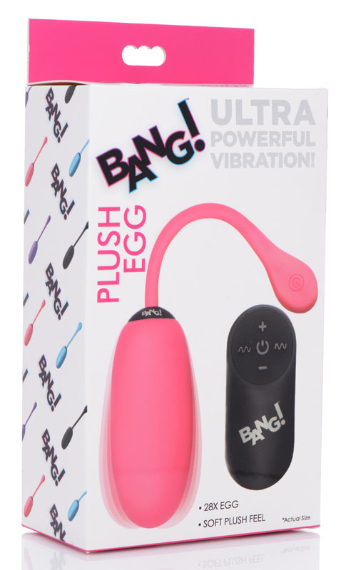 Remote Control 28X Silicone Plush Egg - Pink - Image 6
