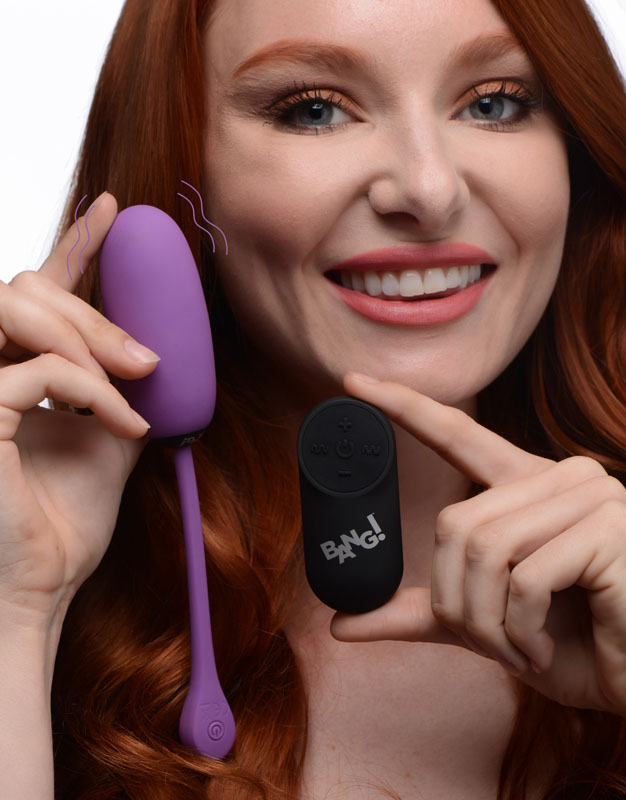 Remote Control 28X Silicone Plush Egg - Purple - Image 2