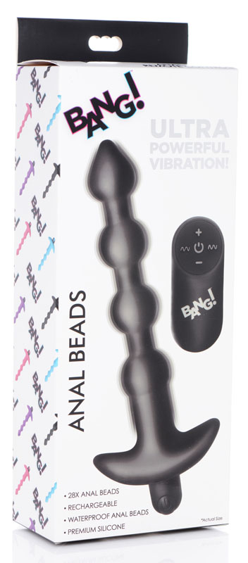 Remote Control Vibrating Silicone Anal Beads - Black - Image 8
