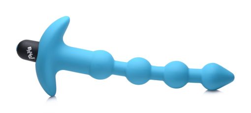 Remote Control Vibrating Silicone Anal Beads - Blue - Image 5
