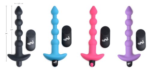 Remote Control Vibrating Silicone Anal Beads - Black - Image 7