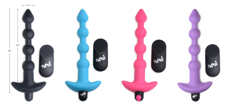 Remote Control Vibrating Silicone Anal Beads - Purple - Image 6