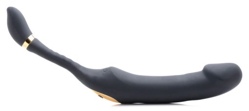 10X Pleasure Pose Come Hither Silicone Vibrator with Poseable Clit Stimulator - Image 5