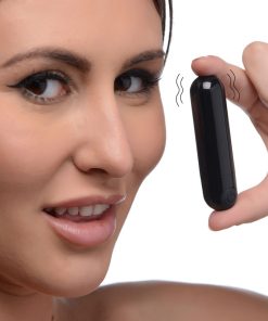 10X Rechargeable Vibrating Metallic Bullet - Black