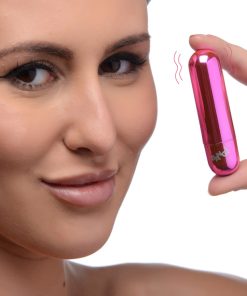 10X Rechargeable Vibrating Metallic Bullet - Pink