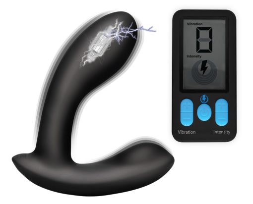 E-Stim Pro Silicone Vibrating Prostate Massager with Remote Control - Image 3
