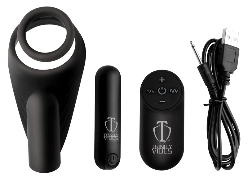 7X Silicone C-Ring with Vibrating Taint Stimulator - Image 7