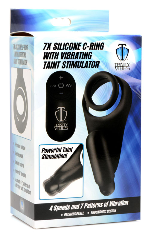 7X Silicone C-Ring with Vibrating Taint Stimulator - Image 8