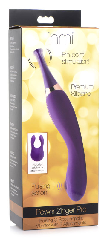 Pulsing G-spot Pinpoint Silicone Vibrator with Attachments - Image 10