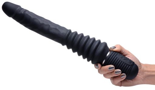 10X Silicone Vibrating and Thrusting Dildo - Image 4