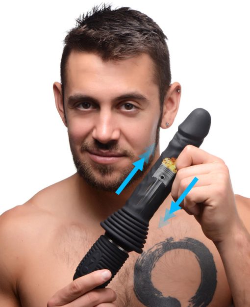 10X Silicone Vibrating and Thrusting Dildo - Image 3