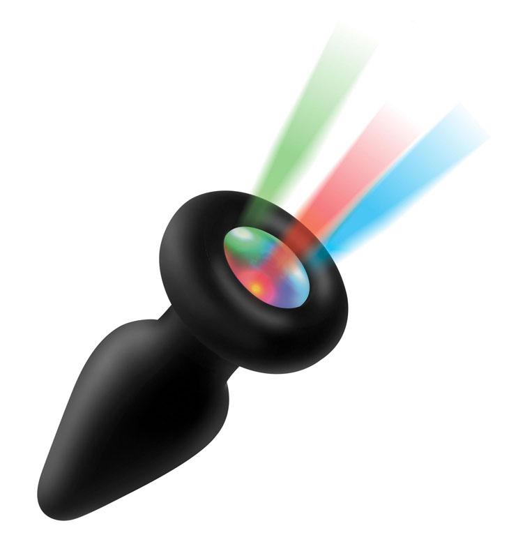 Light Up Silicone Anal Plug - Small - Image 2