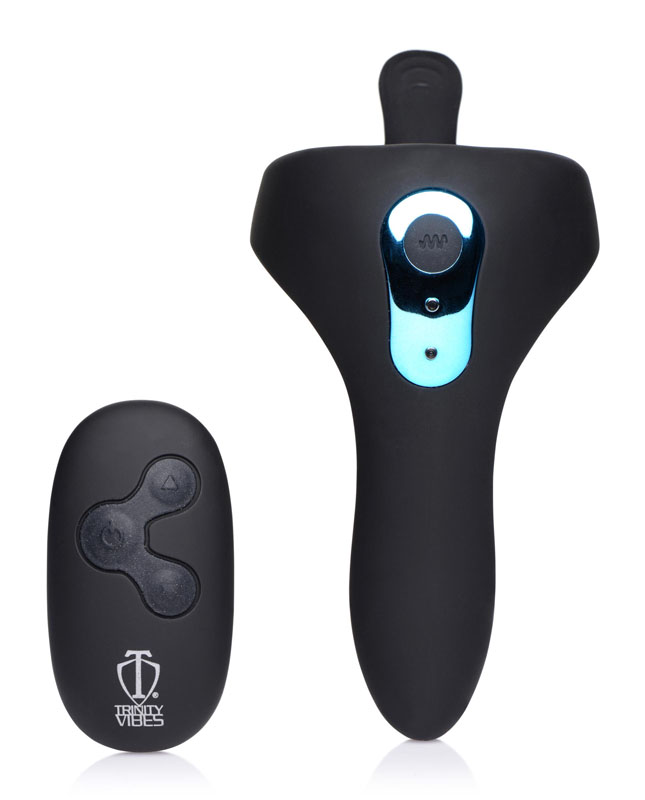 Power Taint 7X Silicone Cock and Ball Ring with Remote - Image 3