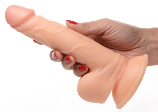 6.5 Inch Dildo with Balls - Light - Image 3