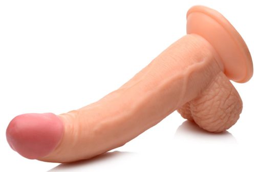 7.5 Inch Dildo with Balls - Light - Image 5