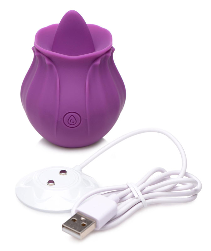Bloomgasm Wild Violet 10X Silicone Clit Licking Stimulator - Purple - Image 7