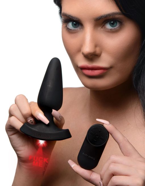 28X Laser Fuck Me Silicone Anal Plug with Remote Control - Small - Image 7