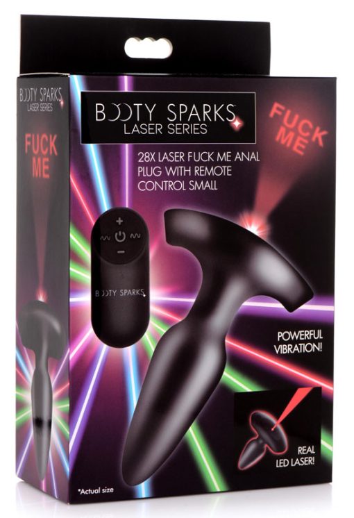 28X Laser Fuck Me Silicone Anal Plug with Remote Control - Small - Image 11