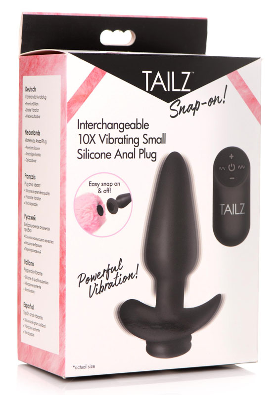 Interchangeable 10X Vibrating Silicone Anal Plug with Remote - Small - Image 8