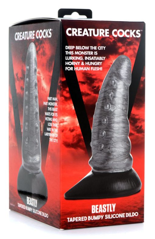 Beastly Tapered Bumpy Silicone Dildo - Image 9