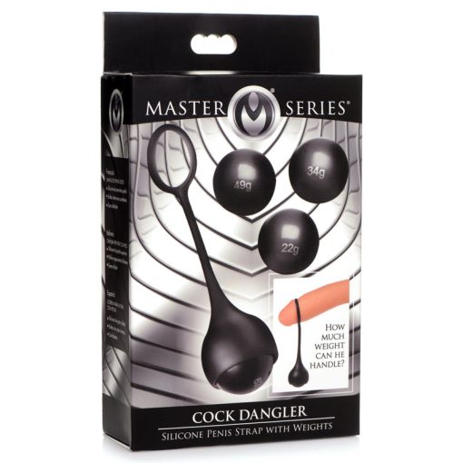 Cock Dangler Silicone Penis Strap with Weights - Image 6