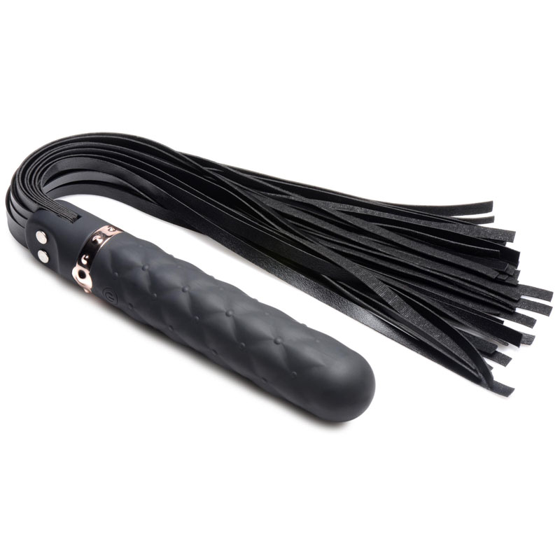 9X Vibrating Silicone Dildo Flogger - Image 13