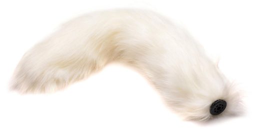 Small Anal Plug with Interchangeable Fox Tail - White - Image 6