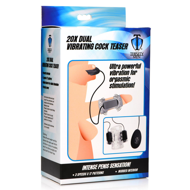 20X Dual Vibrating Cock Teaser - Image 5