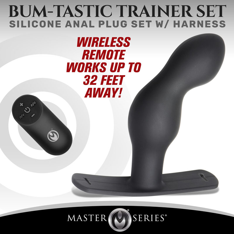 P-Spot Plugger 28X Silicone Prostate Plug with Comfort Harness and Remote Control - Image 3